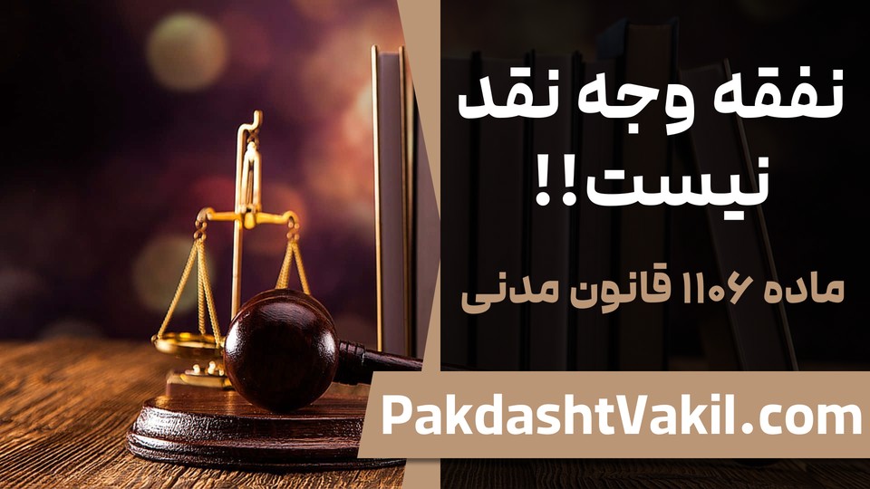 نفقه وجه نقد نیست!